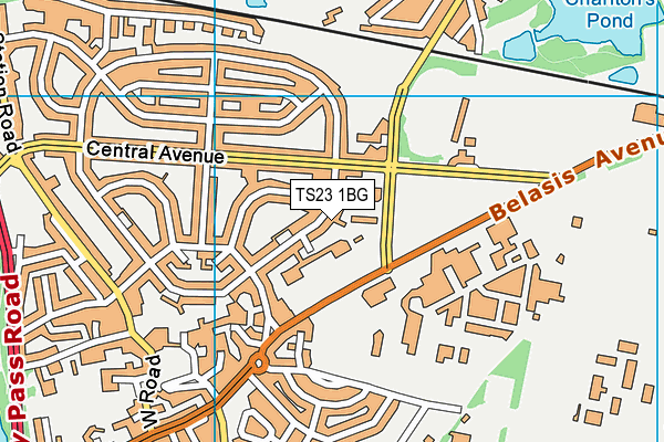 TS23 1BG map - OS VectorMap District (Ordnance Survey)