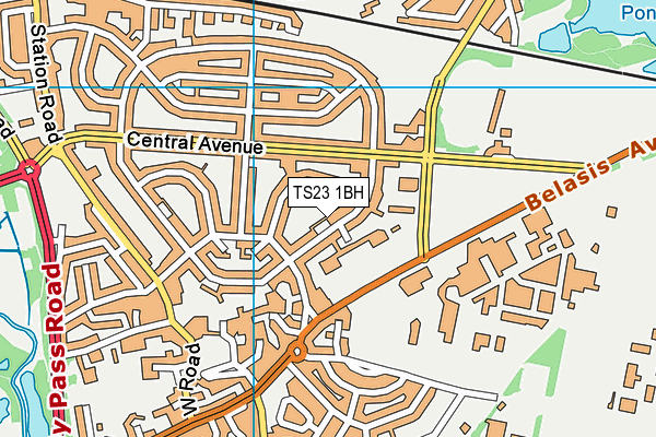 TS23 1BH map - OS VectorMap District (Ordnance Survey)