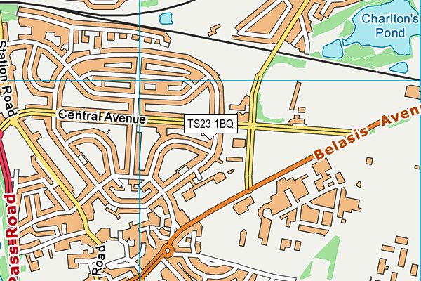 TS23 1BQ map - OS VectorMap District (Ordnance Survey)