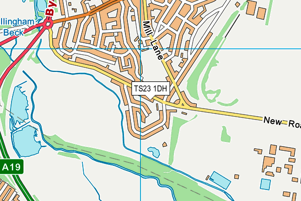 TS23 1DH map - OS VectorMap District (Ordnance Survey)