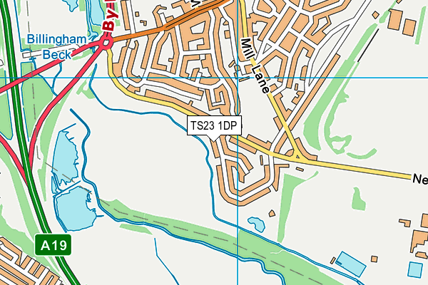 TS23 1DP map - OS VectorMap District (Ordnance Survey)