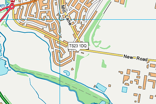 TS23 1DQ map - OS VectorMap District (Ordnance Survey)