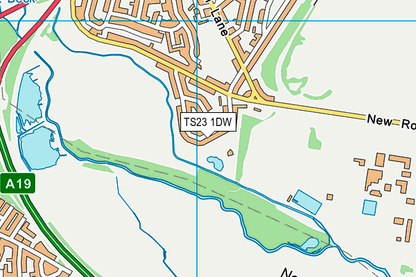 TS23 1DW map - OS VectorMap District (Ordnance Survey)