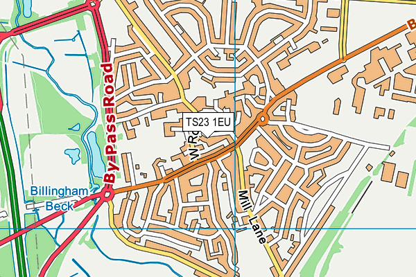 TS23 1EU map - OS VectorMap District (Ordnance Survey)