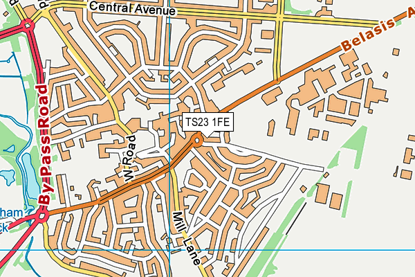 TS23 1FE map - OS VectorMap District (Ordnance Survey)