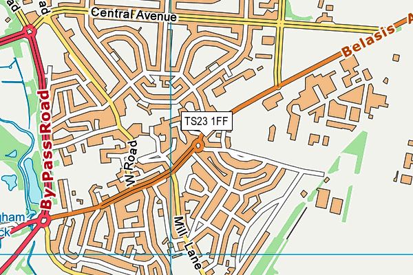 TS23 1FF map - OS VectorMap District (Ordnance Survey)