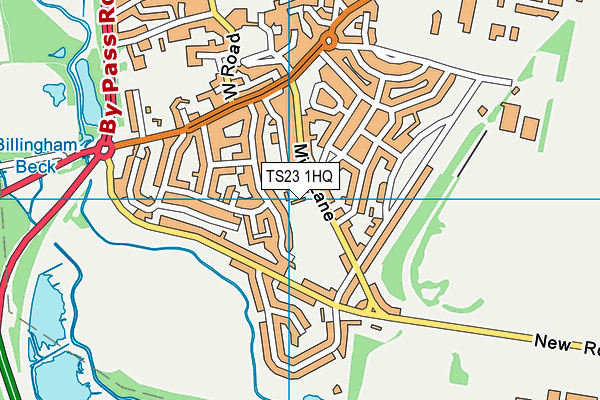 TS23 1HQ map - OS VectorMap District (Ordnance Survey)