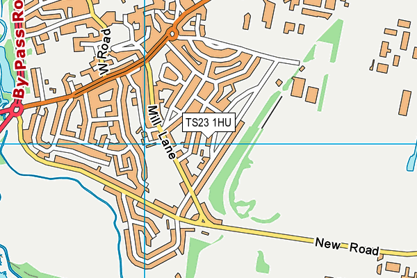 TS23 1HU map - OS VectorMap District (Ordnance Survey)