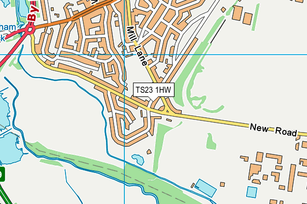 TS23 1HW map - OS VectorMap District (Ordnance Survey)