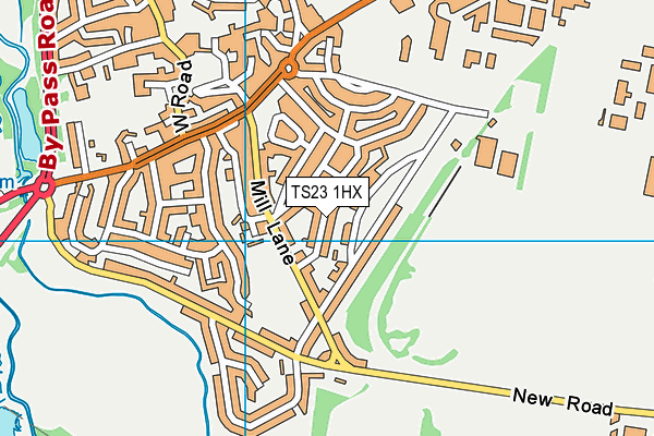 TS23 1HX map - OS VectorMap District (Ordnance Survey)