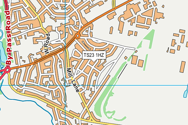 TS23 1HZ map - OS VectorMap District (Ordnance Survey)