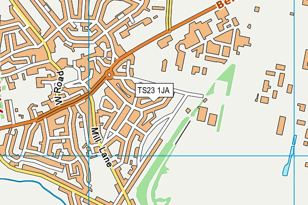 TS23 1JA map - OS VectorMap District (Ordnance Survey)