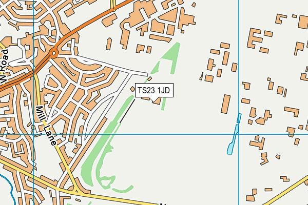 TS23 1JD map - OS VectorMap District (Ordnance Survey)