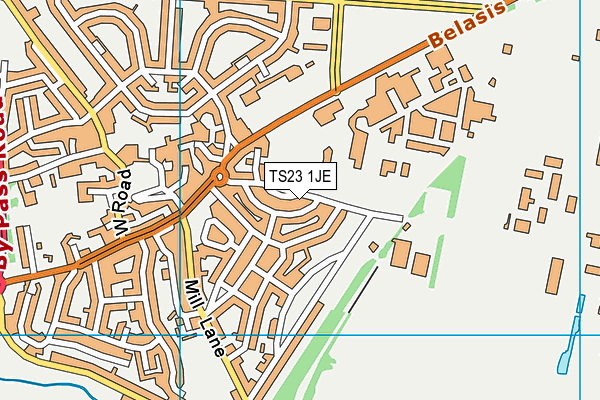 TS23 1JE map - OS VectorMap District (Ordnance Survey)