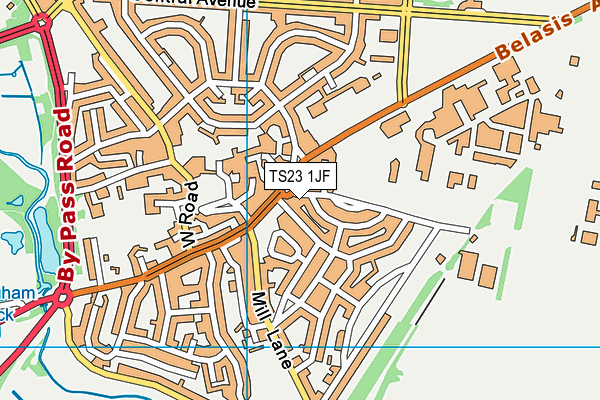 TS23 1JF map - OS VectorMap District (Ordnance Survey)