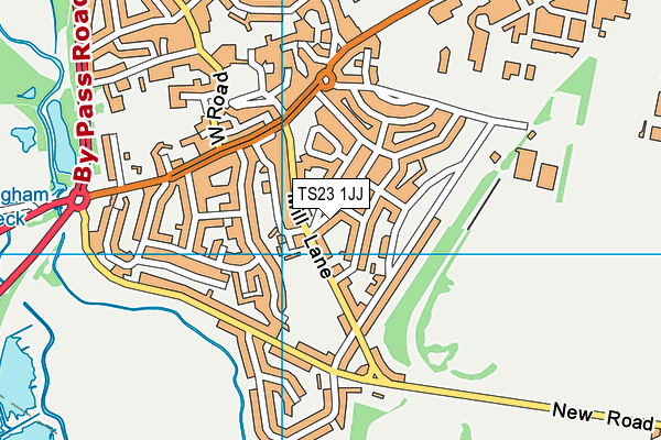 TS23 1JJ map - OS VectorMap District (Ordnance Survey)