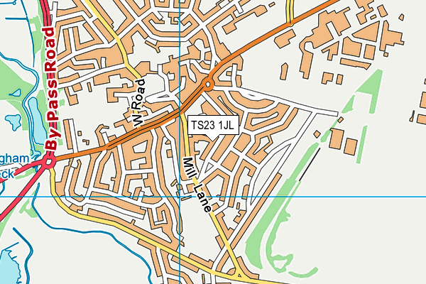TS23 1JL map - OS VectorMap District (Ordnance Survey)