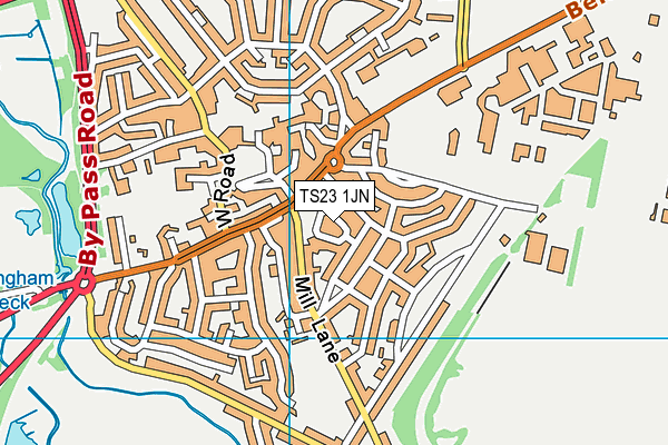 TS23 1JN map - OS VectorMap District (Ordnance Survey)