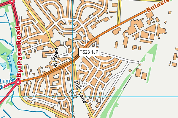 TS23 1JP map - OS VectorMap District (Ordnance Survey)