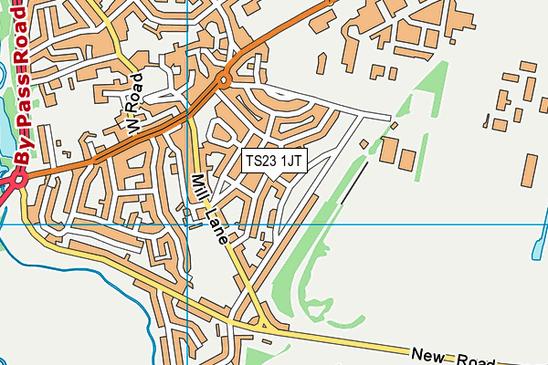 TS23 1JT map - OS VectorMap District (Ordnance Survey)