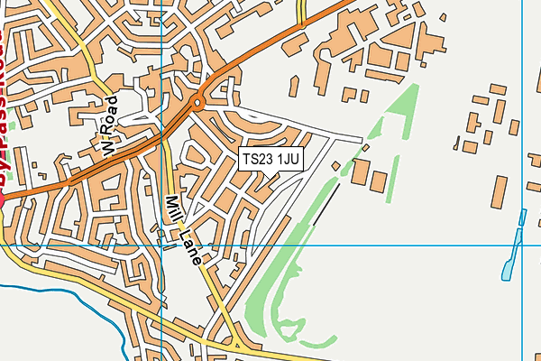 TS23 1JU map - OS VectorMap District (Ordnance Survey)
