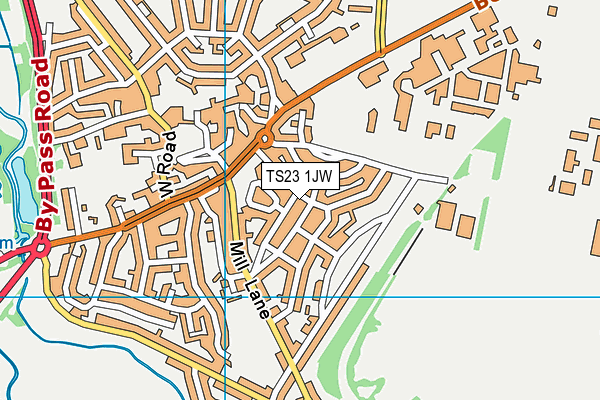 TS23 1JW map - OS VectorMap District (Ordnance Survey)