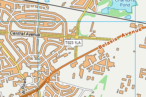 TS23 1LA map - OS VectorMap District (Ordnance Survey)