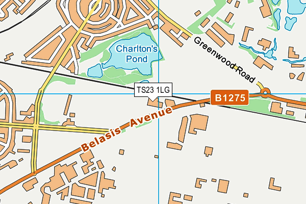 TS23 1LG map - OS VectorMap District (Ordnance Survey)