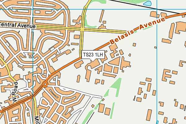 TS23 1LH map - OS VectorMap District (Ordnance Survey)