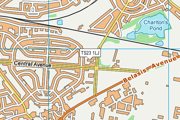 TS23 1LJ map - OS VectorMap District (Ordnance Survey)