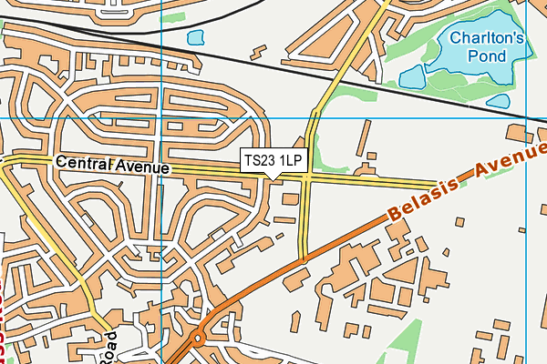 TS23 1LP map - OS VectorMap District (Ordnance Survey)