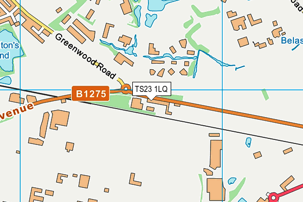 TS23 1LQ map - OS VectorMap District (Ordnance Survey)