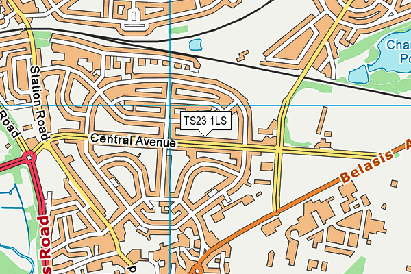 TS23 1LS map - OS VectorMap District (Ordnance Survey)