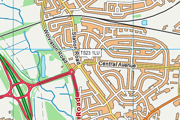 TS23 1LU map - OS VectorMap District (Ordnance Survey)