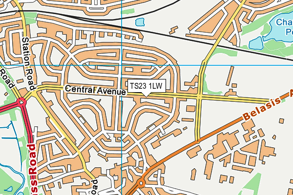 TS23 1LW map - OS VectorMap District (Ordnance Survey)