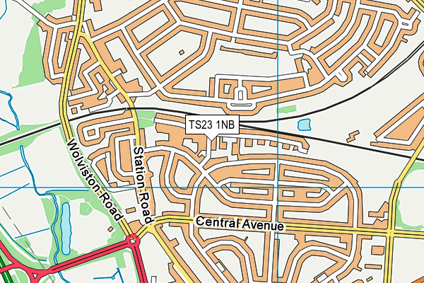 TS23 1NB map - OS VectorMap District (Ordnance Survey)