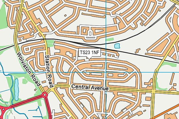 TS23 1NF map - OS VectorMap District (Ordnance Survey)