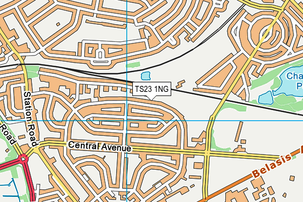 TS23 1NG map - OS VectorMap District (Ordnance Survey)