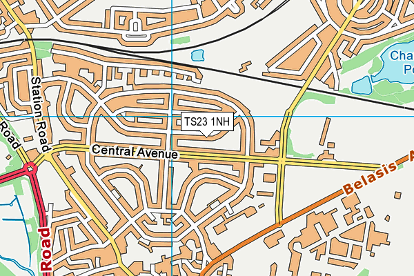 TS23 1NH map - OS VectorMap District (Ordnance Survey)