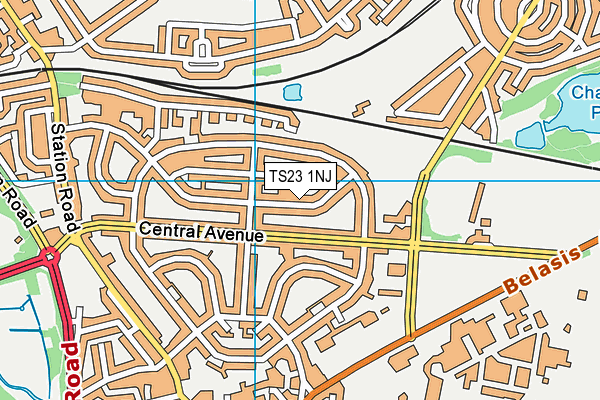 TS23 1NJ map - OS VectorMap District (Ordnance Survey)