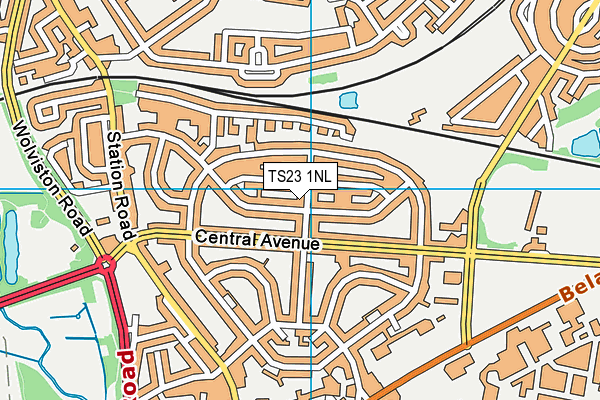 TS23 1NL map - OS VectorMap District (Ordnance Survey)