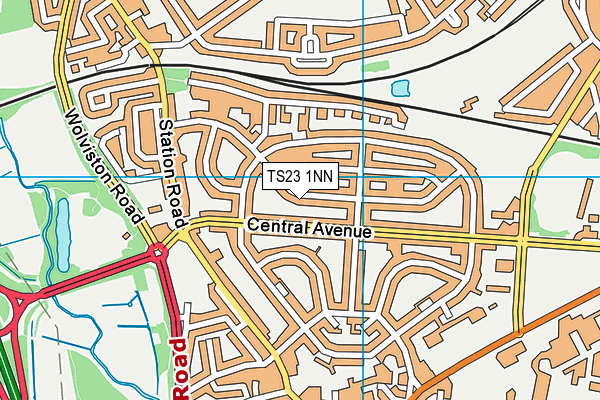 TS23 1NN map - OS VectorMap District (Ordnance Survey)