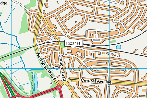 TS23 1PH map - OS VectorMap District (Ordnance Survey)