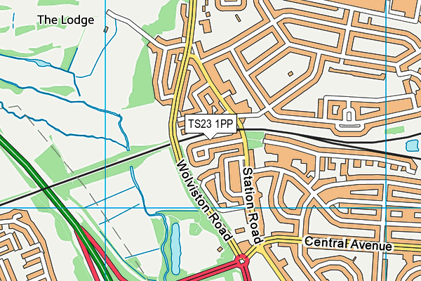 TS23 1PP map - OS VectorMap District (Ordnance Survey)