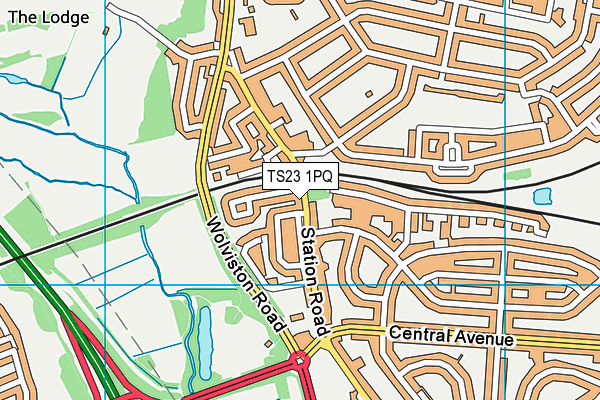 TS23 1PQ map - OS VectorMap District (Ordnance Survey)