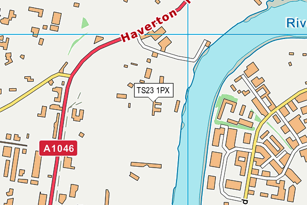 TS23 1PX map - OS VectorMap District (Ordnance Survey)