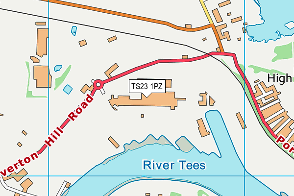 TS23 1PZ map - OS VectorMap District (Ordnance Survey)