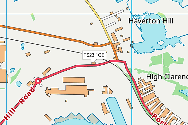 TS23 1QE map - OS VectorMap District (Ordnance Survey)