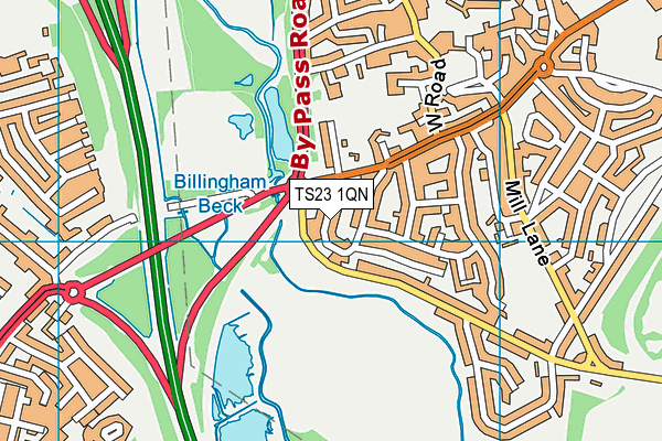 TS23 1QN map - OS VectorMap District (Ordnance Survey)