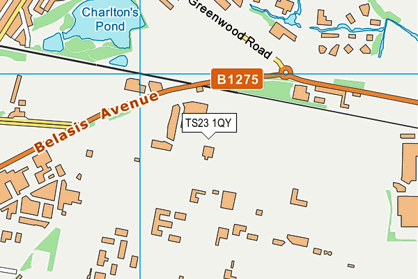 TS23 1QY map - OS VectorMap District (Ordnance Survey)